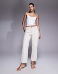 [Good American] Good American Good Standard straight jeans in pearl-White 6 Pearl 001