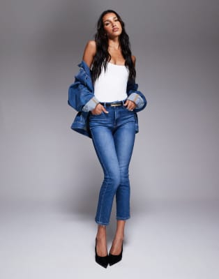 Good American good straight light compression jeans in indigo-Blue
