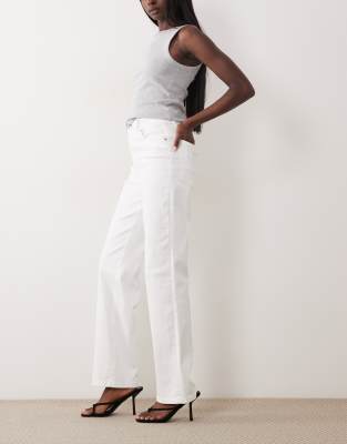 Good American Womens White001 Vintage Straight-leg Ankle Denim Jeans