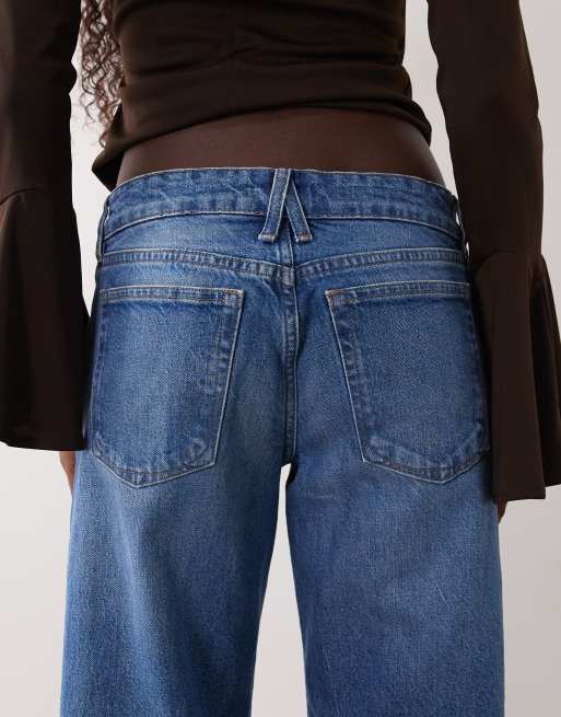 Good American - Good Waist - Jean ample à taille basse - Bleu moyen délavé, 4 de 5