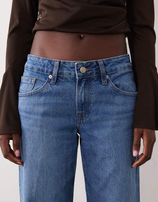 Good American - Good Waist - Jean ample à taille basse - Bleu moyen délavé, 5 de 5