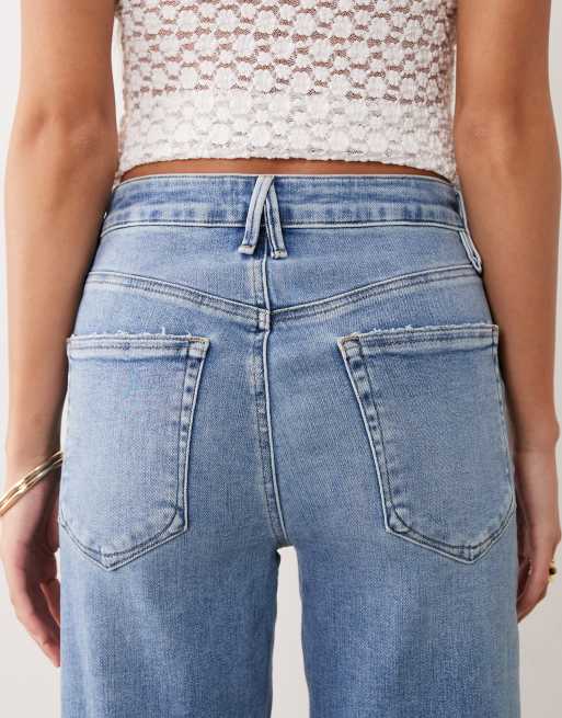 Good American - Good Waist - Jean droit doux technique - Bleu clair délavé, 4 de 5