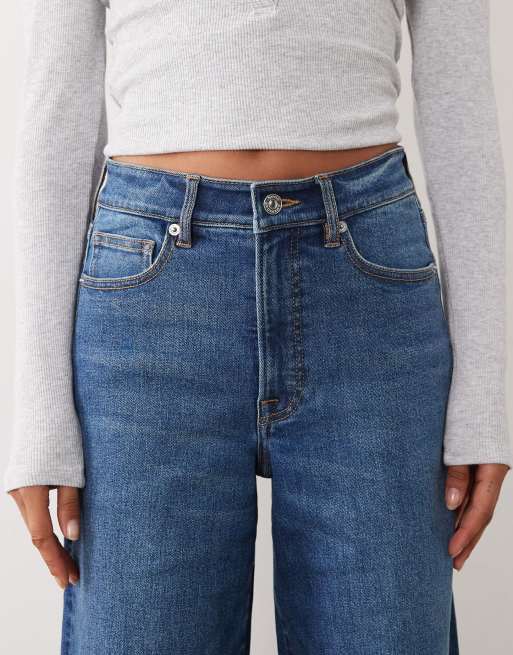 Good American – Good Waist – Palazzo-Jeans in mitterlblauer Waschung, 5 von 5
