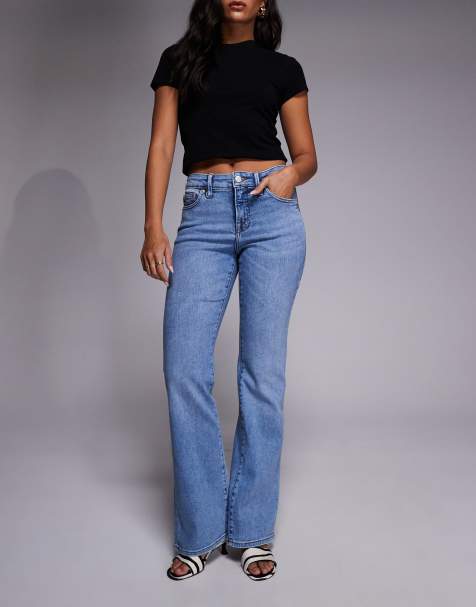 Good American - Jean bootcut à taille basse - Bleu moyen délavé - view 1