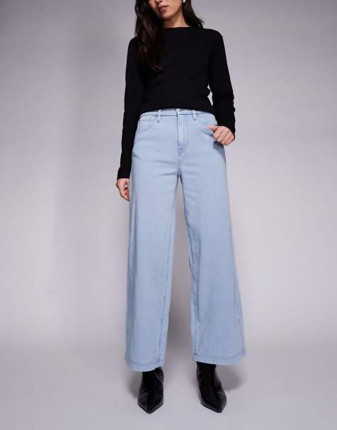 Good American Jeanius cropped Good Skate jeans in light blue wash (Part of a set) - view 1