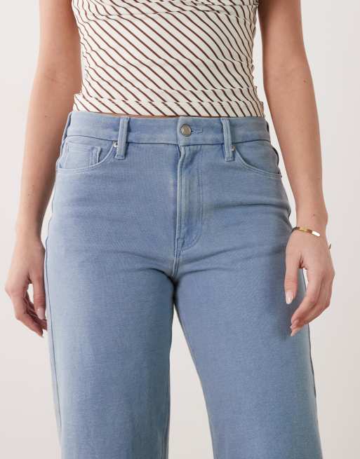 Good American - Jeanius - Cropped lyseblå palazzo-jeans, 4 af 5