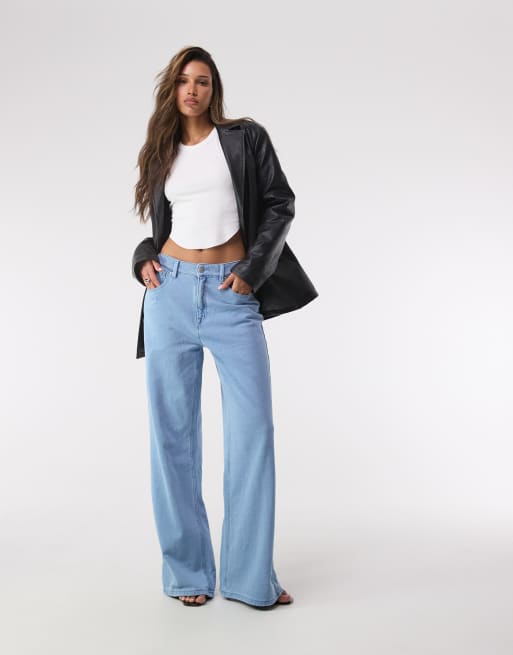 Good American - Jeanius Good Ease - Indigoblå sweatpants