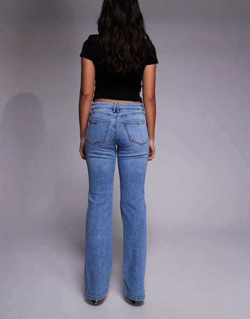 Good American - Jeans boot cut a vita bassa lavaggio blu medio, 3 di 5