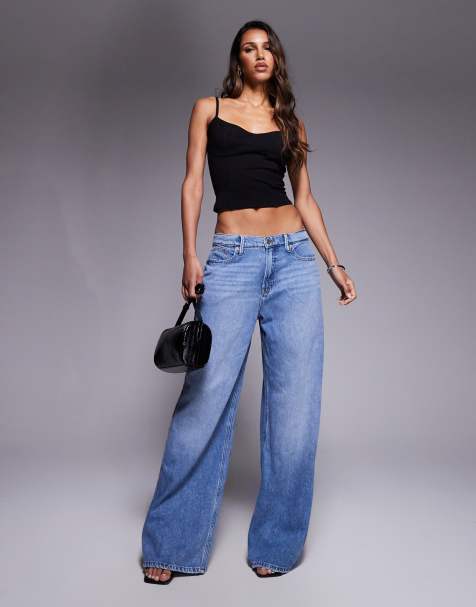 Good American – Jeansy z lekkiego denimu w kolorze indygo - view 1