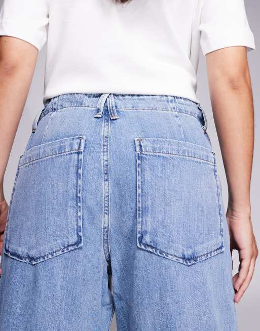 Good American - Lite - Pantalon en denim de lin - Bleu moyen, 4 de 5
