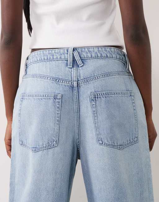 Good American – Ljusblå, tunna jeans med vida ben och hög midja, 4 av 5