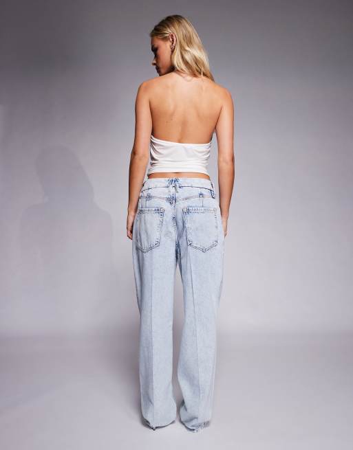 Good American Petite 90s jeans in light wash blue, 2 of 5