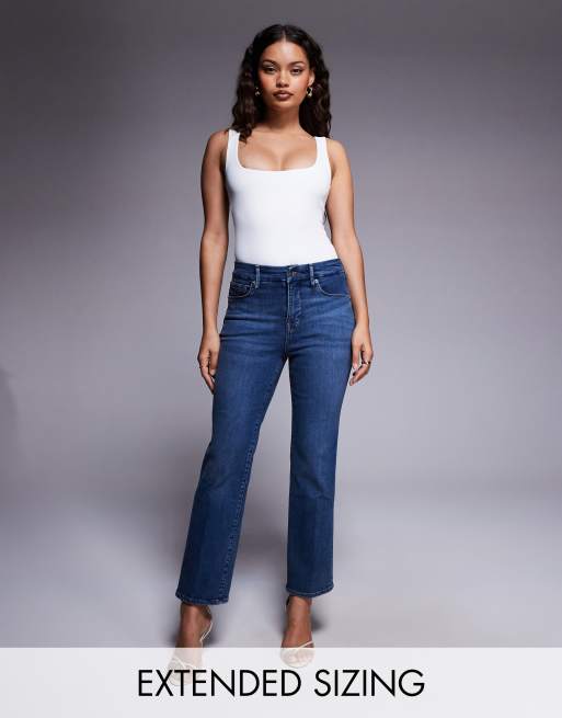 Good American Petite - Blå jeans med lige ben