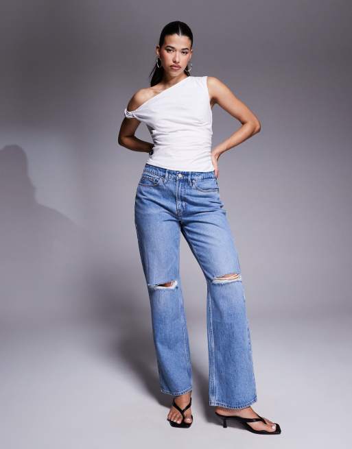 Good American poplin off shoulder top in white, 2 of 4