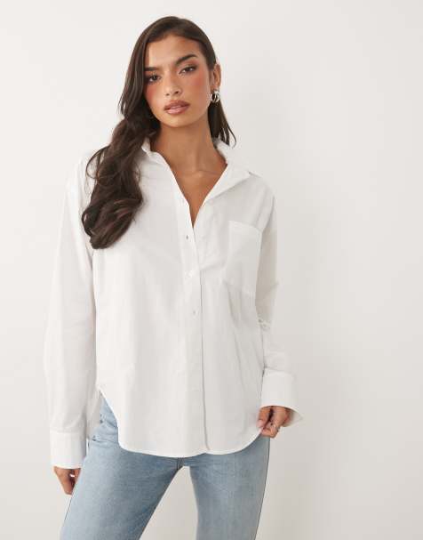 Good American poplin shirt in white - view 1