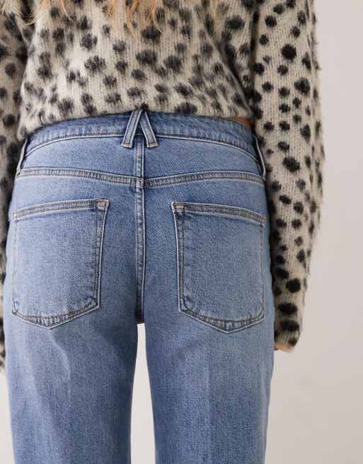 Good American raka jeans med ankellängd i vintage blå tvätt, 4 av 5