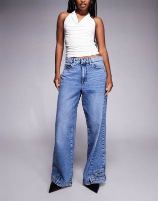 Good American Good American reworked wide leg jeans co-ord in light wash blue