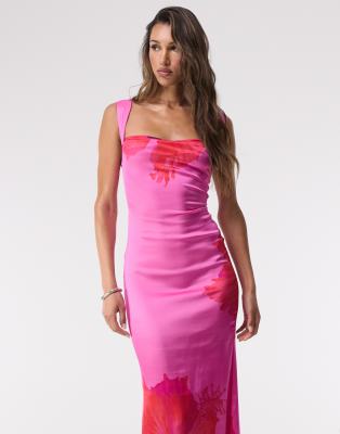 pastel maxi dress wedding guest Mimi Lace Floral Maxi Dress