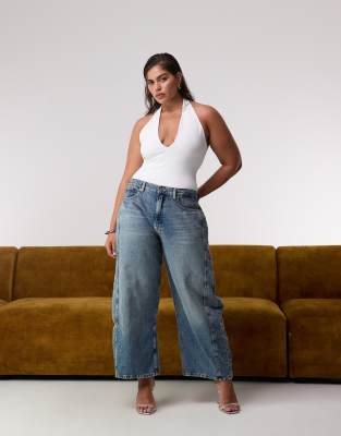 Good American Scuba Halter V Neck Bodysuit