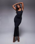 [Good American] Good American scuba maxi dress in black XL Black 001