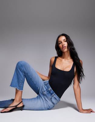 Good American Good American sculpting modern tank bodysuit in black