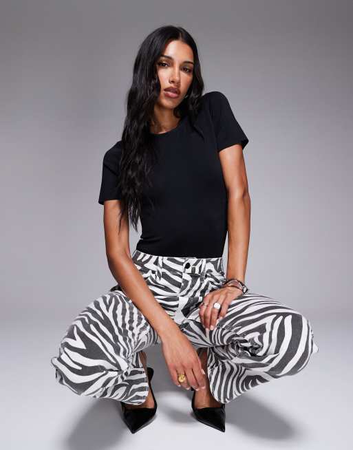 Good American sculpting tee bodysuit in black