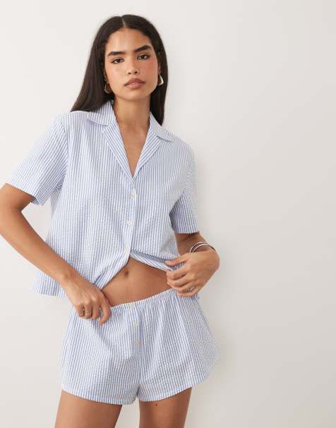 Good American seersucker set in blue stripe - view 1