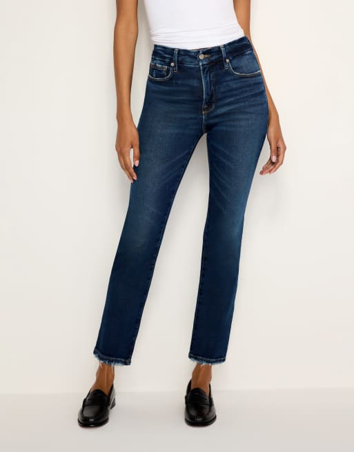 Good American - Soft Tech Good Legs - Jean droit - Bleu foncé délavé, 2 de 4