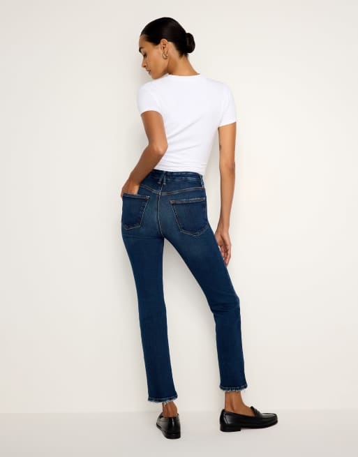 Good American - Soft Tech Good Legs - Jean droit - Bleu foncé délavé, 4 de 4