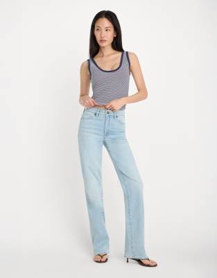 Good American Soft Tech Good True Straight Jeans In Multi