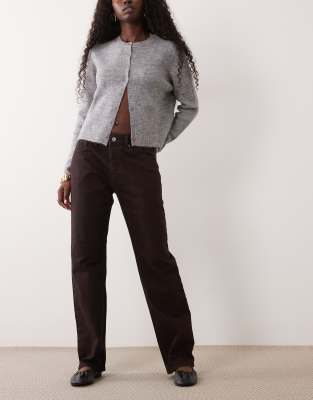 Good American Straight Leg Jeans In Brown