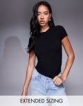 [Good American] Good American super stretch baby t-shirt in black XL Black 001