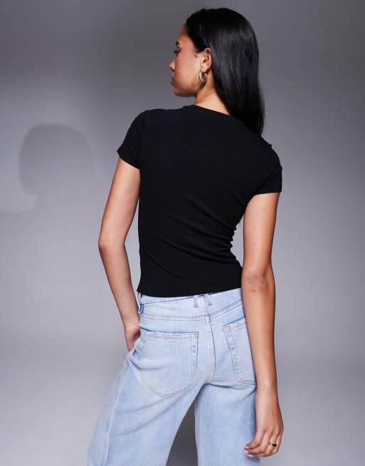 Good American super stretch baby t-shirt in black, 2 of 4
