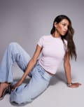 [Good American] Good American super stretch baby tee in cotton candy pink XS cotton candy pink003