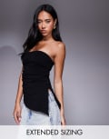 [Good American] Good American super stretch jersey tube top in black XL Black 001