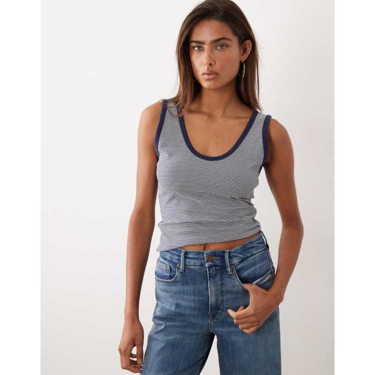 disson Camicetta da donna in cotone e lycra elasticizzata, scollo
