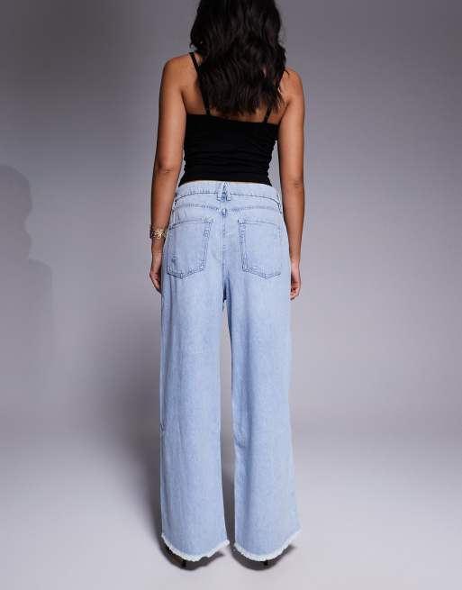 Good American - Weightless Good Skate - Jeans alla caviglia ampi blu chiaro, 2 di 5