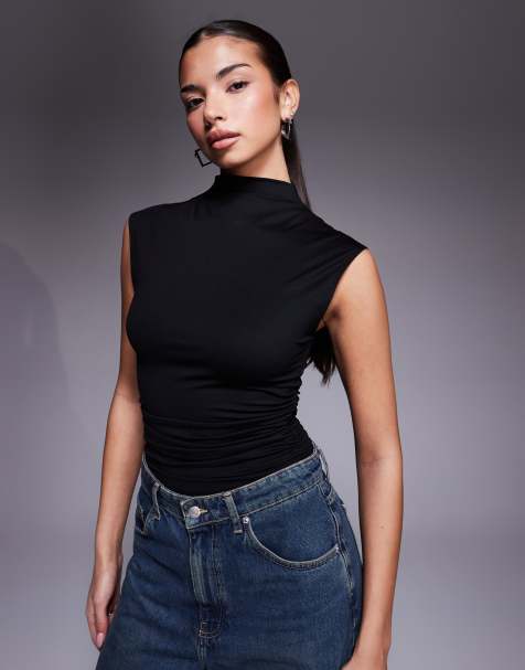 Good American weightless sleeveless bodysuit in black - view 1