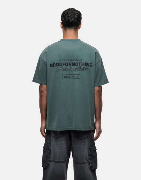 Good For Nothing - Atelier - T-shirt met grafische print in groen - view 1