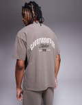[Good For Nothing] Good For Nothing back print logo t-shirt in taupe (part of a set)-Neutral M Taupe