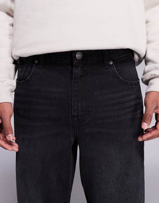 Good For Nothing - Baggy denim jeans met onafgewerkte zoom in zwart, 5 van 5