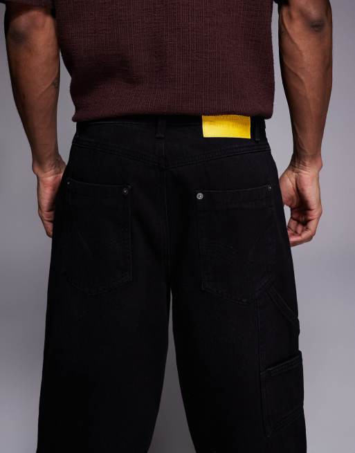 Good For Nothing baggy denim jorts in vintage black, 5 of 5