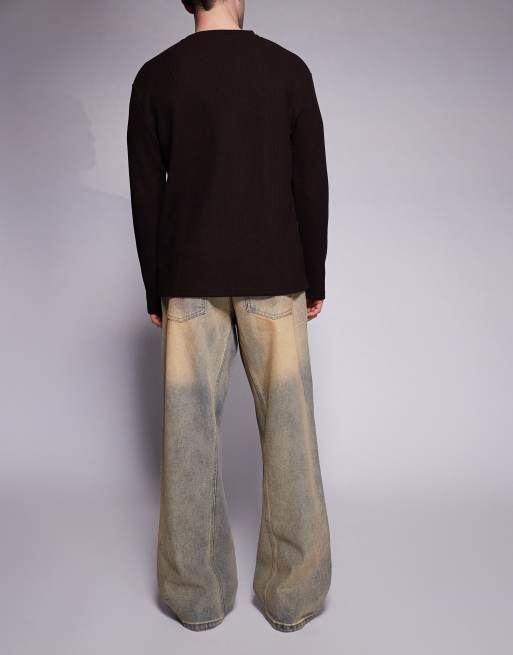 Good For Nothing - Baggy denim timmermansjeans in sandwash blauw, 2 van 5