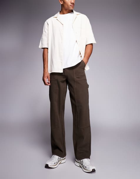 Good For Nothing baggy fit carpenter denim jeans in dark brown