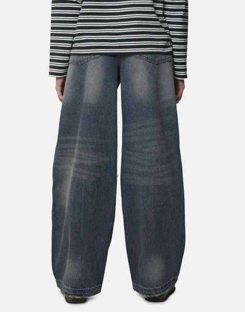 Good For Nothing Baggy fit ripped denim jean in blue