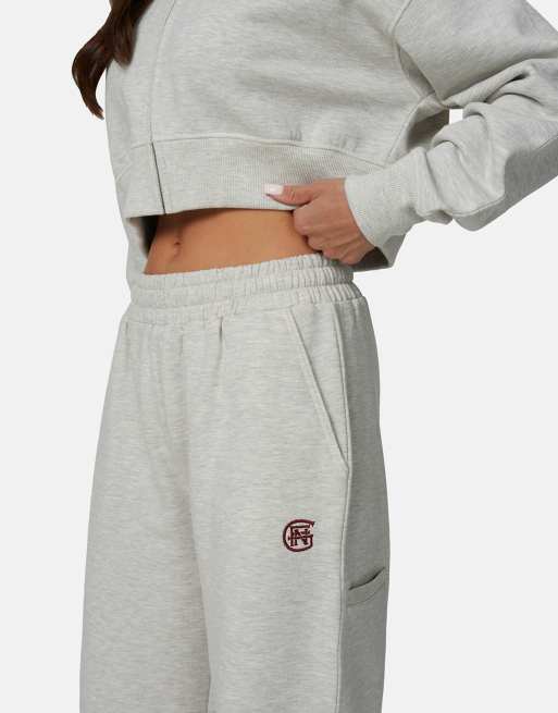 Good For Nothing - Baggy joggingbroek met geborduurd logo in grijs, 3 van 4