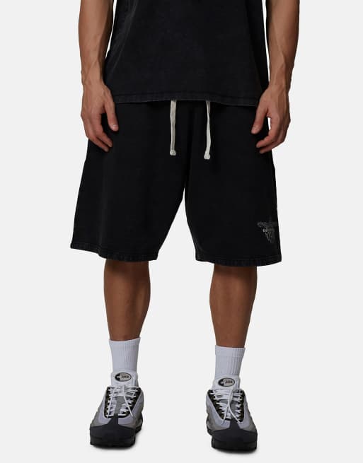 Good For Nothing - Baggy short met figuurnaden in zwart, 3 van 4