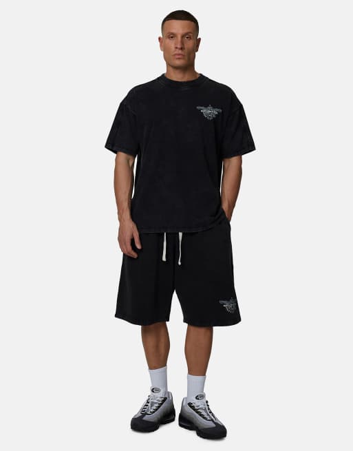 Good For Nothing - Baggy short met figuurnaden in zwart, 4 van 4