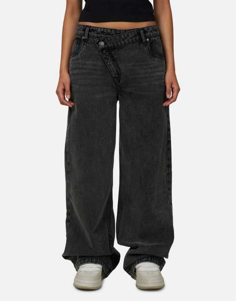 Good For Nothing Baggy vintage wash denim jeans in black