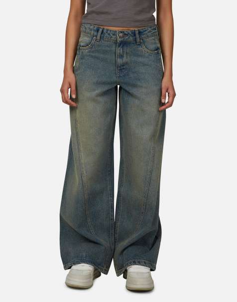 Good For Nothing Baggy vintage wash denim jeans in blue - view 1